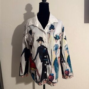 Unique Marie Manon Wearable Art Button-Up Shirt